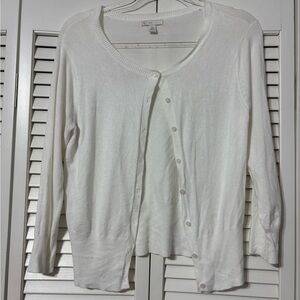 Cato White Women's Cardigan Sweater